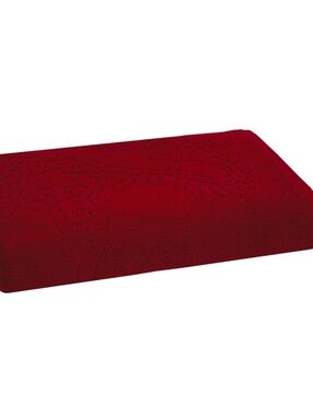NATORI Set of 2 Dragon Bath Towel Red Embossed Jacquard Cotton Asian Oriental